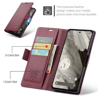 CASEME Retro Lompakkokotelo Pixel 8
