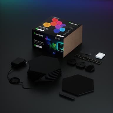 Nanoleaf Shapes Ultra Black Hexagon aloituspakkaus (9 paneelia)