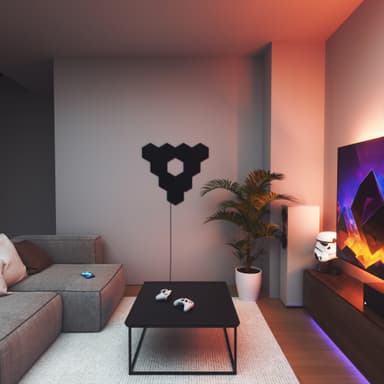 Nanoleaf Shapes Ultra Black Hexagon laajennuspakkaus (3 paneelia)