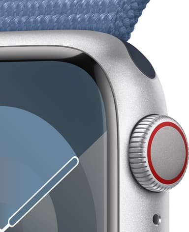 Apple Watch S9 41mm GPS+CEL (hopea alu./talvensininen Sport Loop)