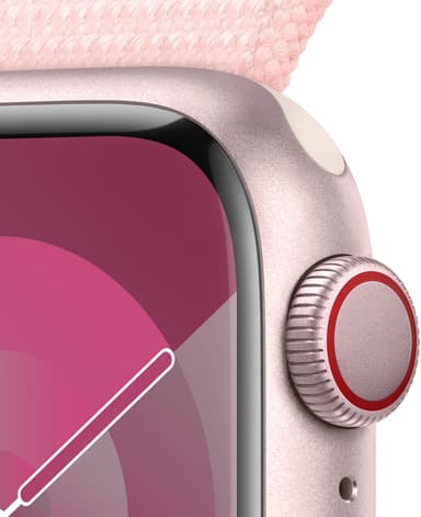 Apple Watch S9 41mm GPS+CEL (pinkki alumiini/vaaleanpun. Sport Loop)