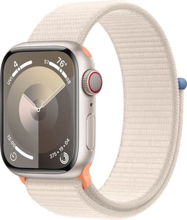 Apple Watch S9 41mm GPS+CEL (tähtivalkea alu./tähtivalkea Sport Loop)