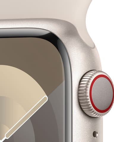 Apple Watch S9 41mm GPS+CEL (tähtivalkea alu./tähtiv. Sport Band) M/L