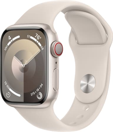 Apple Watch S9 41mm GPS+CEL (tähtivalkea alu./tähtiv. Sport Band) M/L