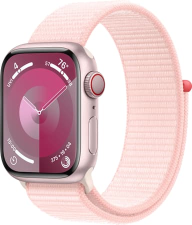 Apple Watch S9 41mm GPS+CEL (pinkki alumiini/vaaleanpun. Sport Loop)