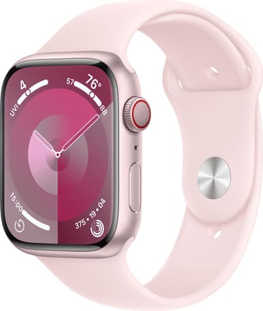 Apple Watch S9 45mm GPS+CEL (pinkki alum./vaaleanpun. Sport Loop)) M/L