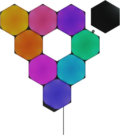 Nanoleaf Shapes Ultra Black Hexagon aloituspakkaus (9 paneelia)