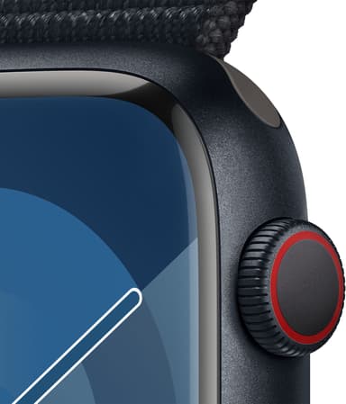 Apple Watch S9 45mm GPS+CEL (keskiyö alu./keskiyönsin. Sport Loop)