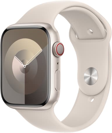 Apple Watch S9 45mm GPS+CEL (tähtivalkea alu./tähtiv. Sport Band) S/M
