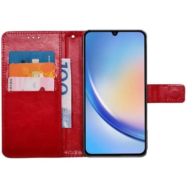 Lompakkokotelo 3-kortti Samsung Galaxy A05s - Punainen