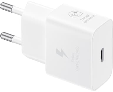 Samsung USB-C 25 W laturi + kaapeli (valkoinen)
