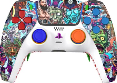 King PS5 langaton peliohjain, malli 3 (New Stickerbomb)