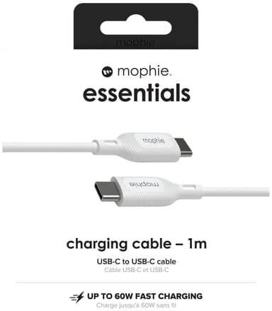 Mophie Essentials USB-C kaapeli (valkoinen)