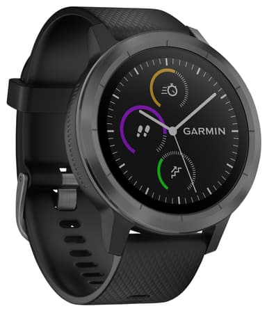 Garmin Vivoactive 3 GPS älykello (musta/kivi)