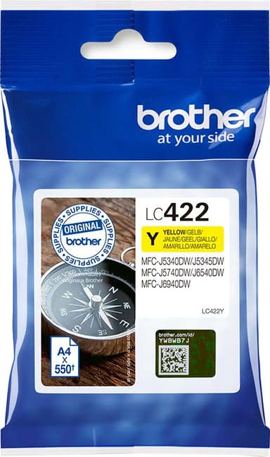 Brother LC422 mustekasetti (keltainen)