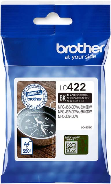 Brother LC422 mustekasetti (musta)