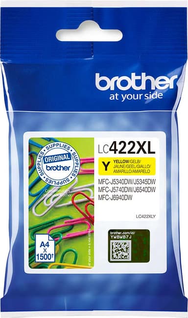 Brother LC422XL mustekasetti (keltainen)