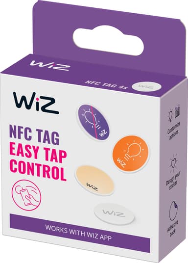 WiZ NFC tunnisteet 8720169072411 (4 kpl)