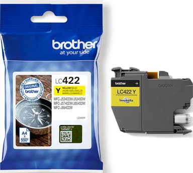 Brother LC422 mustekasetti (keltainen)