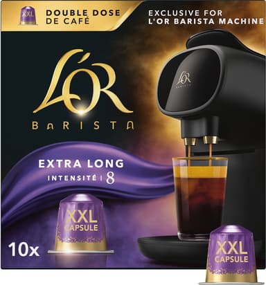 L'OR Barista Extra Long intensiteetti 8 kahvikapselia (10 kpl)