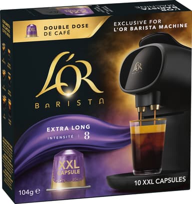L'OR Barista Extra Long intensiteetti 8 kahvikapselia (10 kpl)