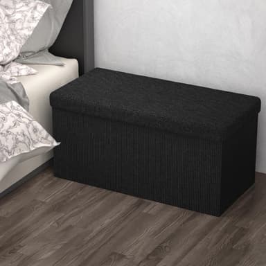 Taitettava Penkki 76x38x38 cm Jakkara (musta)