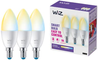 Wiz Connected Tunable Wi-Fi BLE LED lamppu 4,9 W E14 (3 kpl)