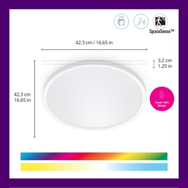 WiZ SuperSlim kattovalaisin 22 W RGB