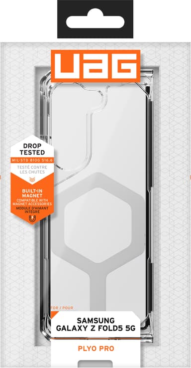 UAG Plyo Pro Samsung Galaxy Z Fold 5 suojakuori (kirkas/hopea)