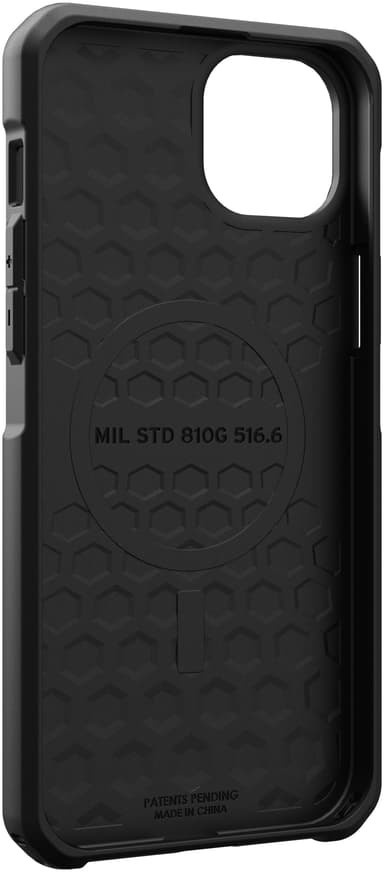 UAG Metropolis Lite MagSafe iPhone 15 Plus suojakuori (kevlar/musta)