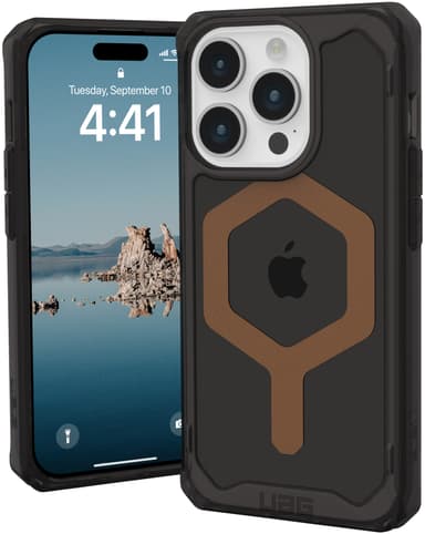 UAG Plyo MagSafe iPhone 15 Pro suojakuori (musta/pronssi)
