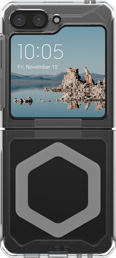 UAG Plyo Pro Samsung Galaxy Z Flip 5 suojakuori (kirkas/hopea)