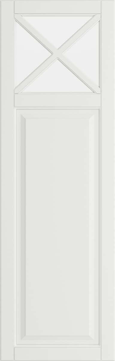 Epoq Heritage vitriiniovi puolikas lasi 40x125 keittiöön (Classic White)