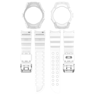 Armor silikoniranneke suojakuorella Samsung Galaxy Watch6 44mm Valkoinen
