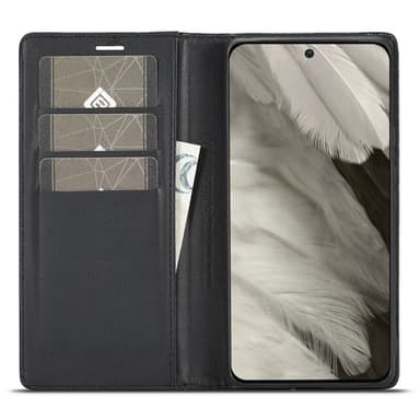 SKALO Google Pixel 8 LC.IMEEKE Carbon Fiber Lompakkokotelo PU-nahkaa - Musta