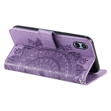 SKALO Sony Xperia 5 V Mandala lompakkokotelo - Violetti