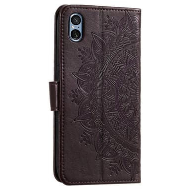 SKALO Sony Xperia 5 V Mandala lompakkokotelo - Ruskea