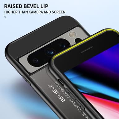 SKALO Google Pixel 8 Pro Gradientti karkaistu lasi TPU-suojakuori - Pinkki