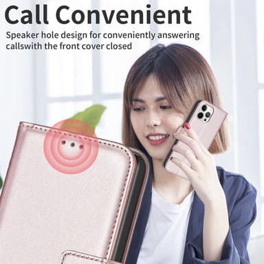 Google Pixel 8 BINFEN COLOR Kohokuvioitu Lompakkokotelo - Ruusukulta