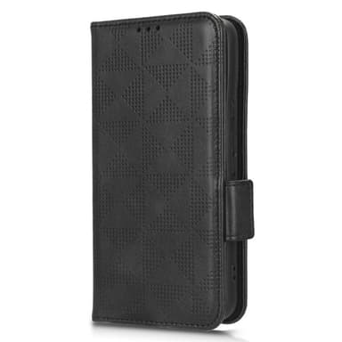 SKALO Google Pixel 8 Embossed Triangle Lompakkokotelo - Musta