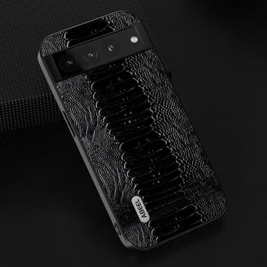SKALO Google Pixel 8 ABEEL Nahka Suojakuori - Musta