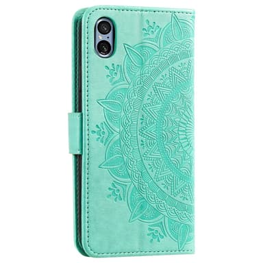 SKALO Sony Xperia 5 V Mandala lompakkokotelo - Turkoosi
