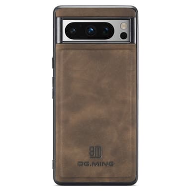 DG.MING Google Pixel 8 Pro Premium PU-nahka Hybridi Suojakuori - Ruskea