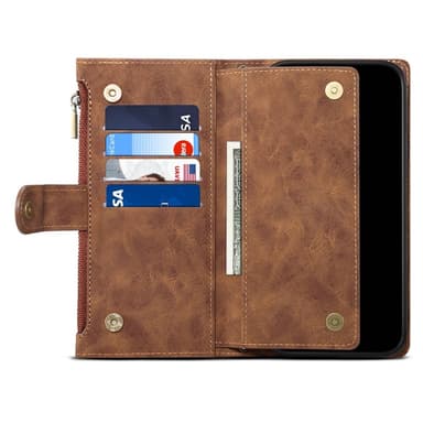 SKALO Google Pixel 8 Pro ESEBLE Big Wallet Lompakkokotelo - Ruskea