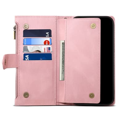 SKALO Motorola Moto G84 5G ESEBLE Big Wallet Lompakkokotelo - Ruusukulta