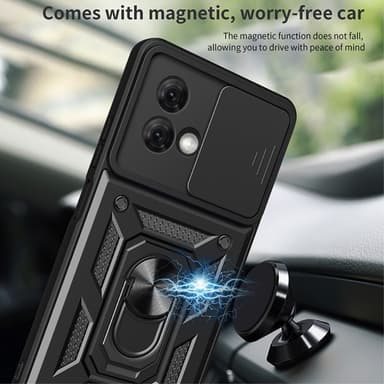 SKALO Motorola Moto G84 5G Armor hybridi magnetrengas kameran liukusäädin - Hopea