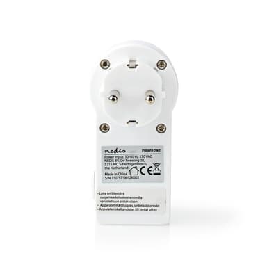 Nedis Liiketunnistin | Sisäkäyttöinen | Type F (CEE 7/7) | Tyyppi F (CEE 7/7) | 120 ° | 5 - 300 W | 300 W | 1200 W | 3 - 2000 Lux | Anturitekniikka: PIR | Anturi ulottuvilla: 0.0 - 9.0 m