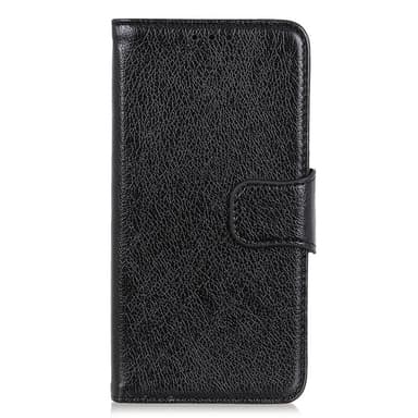 Nappa Texture Split Lompakon Telineen kansi Motorola Moto G54 - Musta