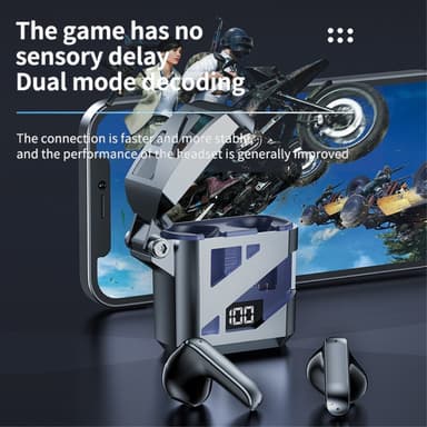 Cool Mecha Style In-Ear Bluetooth-kuulokkeet langattomat kuulokkeet - musta