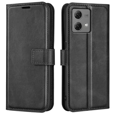 SKALO Motorola Moto G84 5G Premium Wallet Lompakkokotelo - Musta
